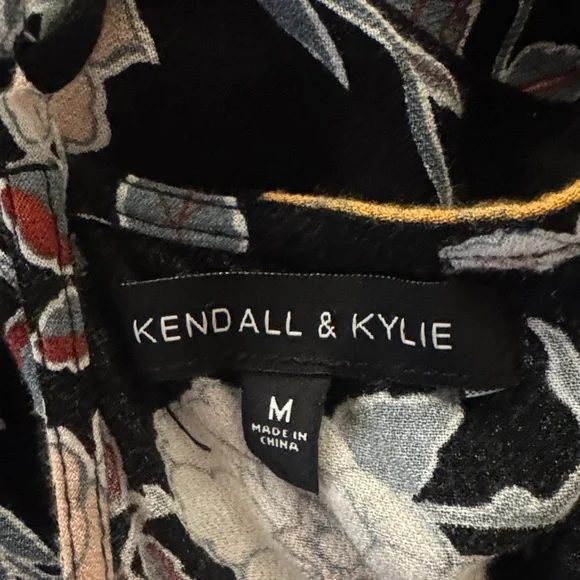 Kendall & Kylie Black Floral Spaghetti Strap Mini Dress - Picture 2 of 7
